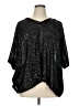 SOFIA Metallic Black 3/4 Sleeve Blouse Size 0X (estimated) - photo 1
