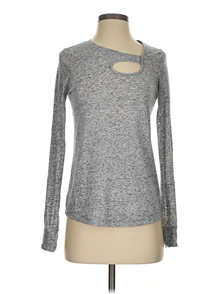 Pre-owned Sweaty Betty Long Sleeve T-shirt In Gray