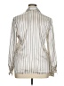 Leslie Fay 100% Polyester Stripes Ivory Long Sleeve Blouse Size 14 - photo 2