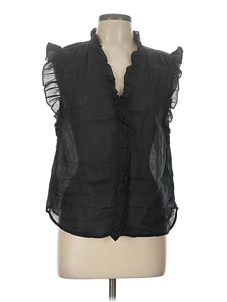 Pre-owned Frame Sleeveless Blouse In Black