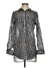 J.Crew Print Silver Long Sleeve Blouse Size S - photo 1