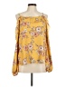 Apostrophe 100% Polyester Yellow 3/4 Sleeve Blouse Size M - photo 1