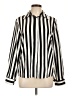 Unbranded 100% Polyester Stripes Ivory Long Sleeve Blouse Size L - photo 1