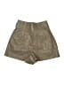 Zara Metallic Tan Khaki Shorts Size M - photo 2