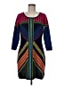 Dina Be 100% Polyester Graphic Black Casual Dress Size M - photo 1