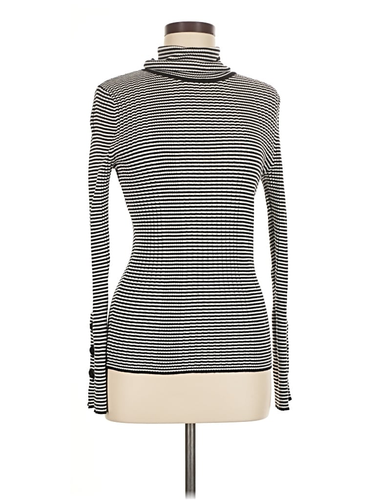 Pre-owned By Anthropologie Turtleneck Sweater In Silver