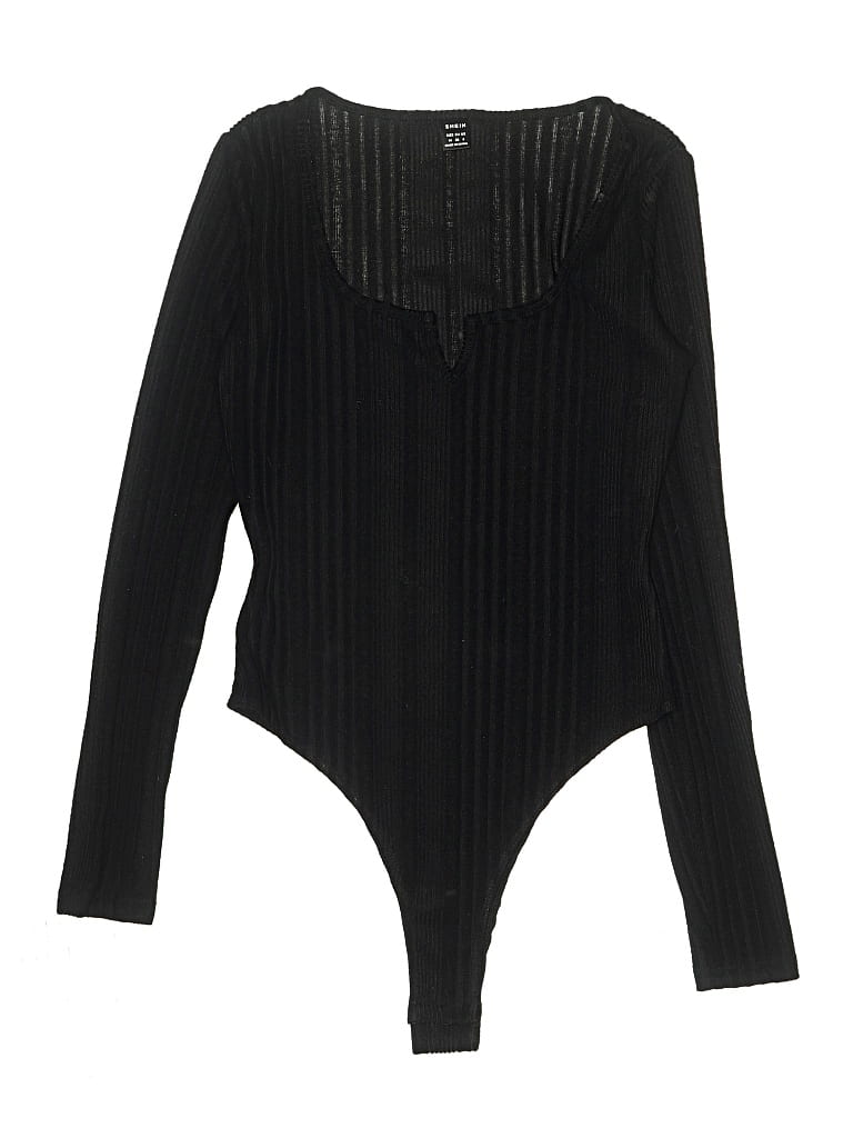 Pre-owned Shein Bodysuit In Black