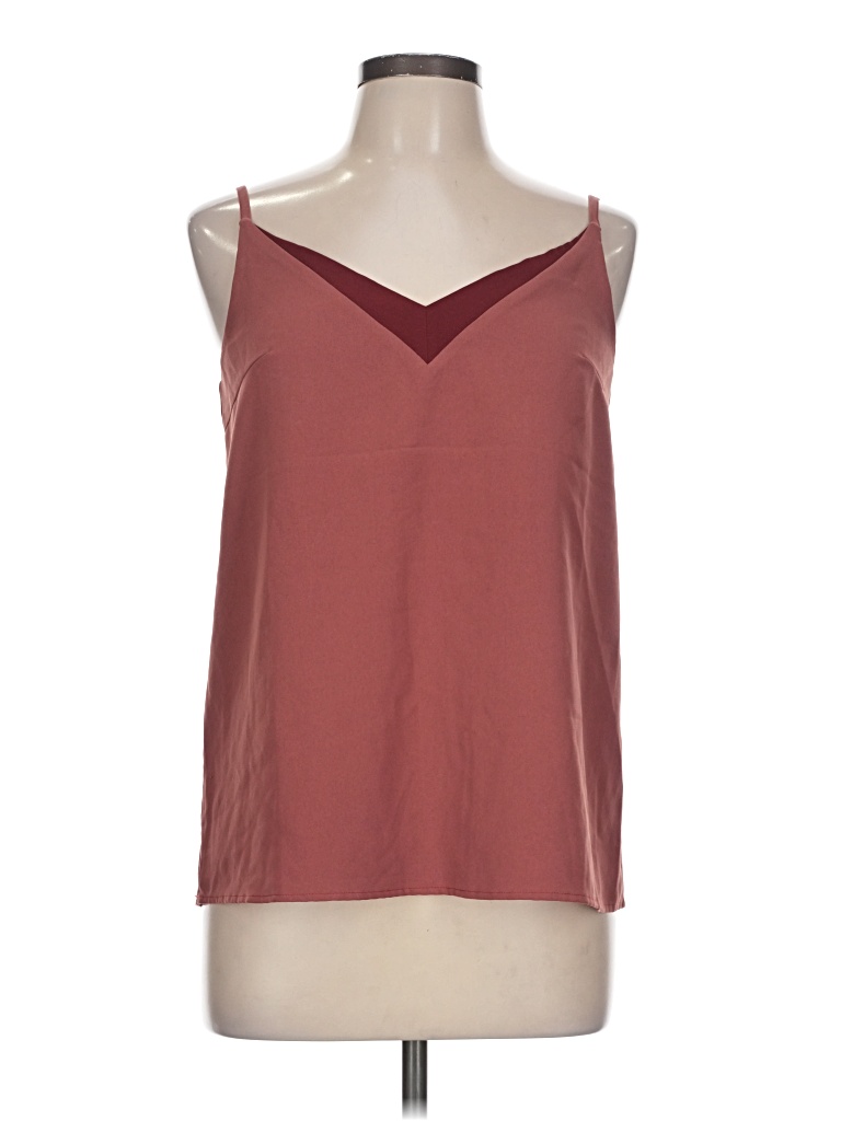 Pre-owned Assorted Brands Tank Top Burgundy Strapless Neckline Tops