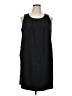 Lands' End Solid Black Casual Dress Size 16 - photo 1