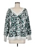 Ann Taylor LOFT Animal Print Silver Cardigan Size M - photo 1