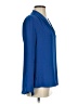 Rose + Olive 100% Polyester Blue Long Sleeve Blouse Size S - photo 4