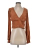 Lulus 100% Polyester Brown Long Sleeve Blouse Size S - photo 1