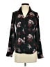Express Outlet 100% Polyester Floral Black Long Sleeve Blouse Size XS - photo 1