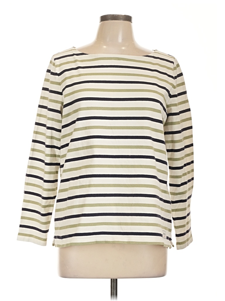 Pre-owned Talbots 3/4 Sleeve T-shirt In White