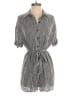 SKYE 100% Rayon Checkered-gingham Gray Black Casual Dress Size S - photo 1