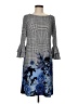 Gabby Skye Houndstooth Blue Casual Dress Size 8 - photo 1