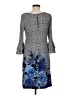 Gabby Skye Houndstooth Blue Casual Dress Size 8 - photo 2