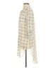 Lush 100% Polyester Plaid Ivory 3/4 Sleeve Blouse Size S - photo 5