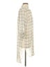 Lush 100% Polyester Plaid Ivory 3/4 Sleeve Blouse Size S - photo 4