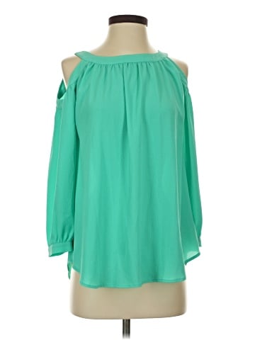 Kaari Blue 3/4 Sleeve T-Shirt (view 1)