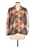 My Danelle 100% Polyester Floral Brown 3/4 Sleeve Blouse Size M - photo 1