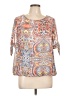 B-Design 100% Polyester Orange 3/4 Sleeve Blouse Size L - photo 1