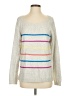 Candace Cameron Bure Stripes Gray Pullover Sweater Size S - photo 1