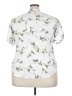 Unbranded Floral White Short Sleeve Blouse Size 3X - photo 2