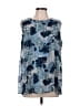 New Directions Blue Sleeveless Blouse Size L - photo 1