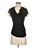 Express 100% Polyester Black Short Sleeve Top Size XS - photo 1