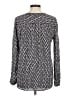 Ann Taylor LOFT 100% Rayon Chevron-herringbone Black Long Sleeve Blouse Size M - photo 2