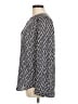 Ann Taylor LOFT 100% Rayon Chevron-herringbone Black Long Sleeve Blouse Size M - photo 5