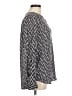 Ann Taylor LOFT 100% Rayon Chevron-herringbone Black Long Sleeve Blouse Size M - photo 4