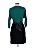 Speechless Color Block Teal Cocktail Dress Size L - photo 2