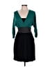 Speechless Color Block Teal Cocktail Dress Size L - photo 1