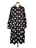 Unbranded 100% Polyester Polka Dots Black Casual Dress Size L - photo 1