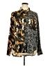 First Love 100% Polyester Animal Print Black Long Sleeve Blouse Size 2X (estimated) - photo 1