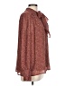 DR2 100% Polyester Burgundy Long Sleeve Blouse Size L - photo 4