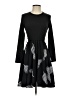 Shein 100% Polyester Graphic Black Casual Dress Size XS - photo 1