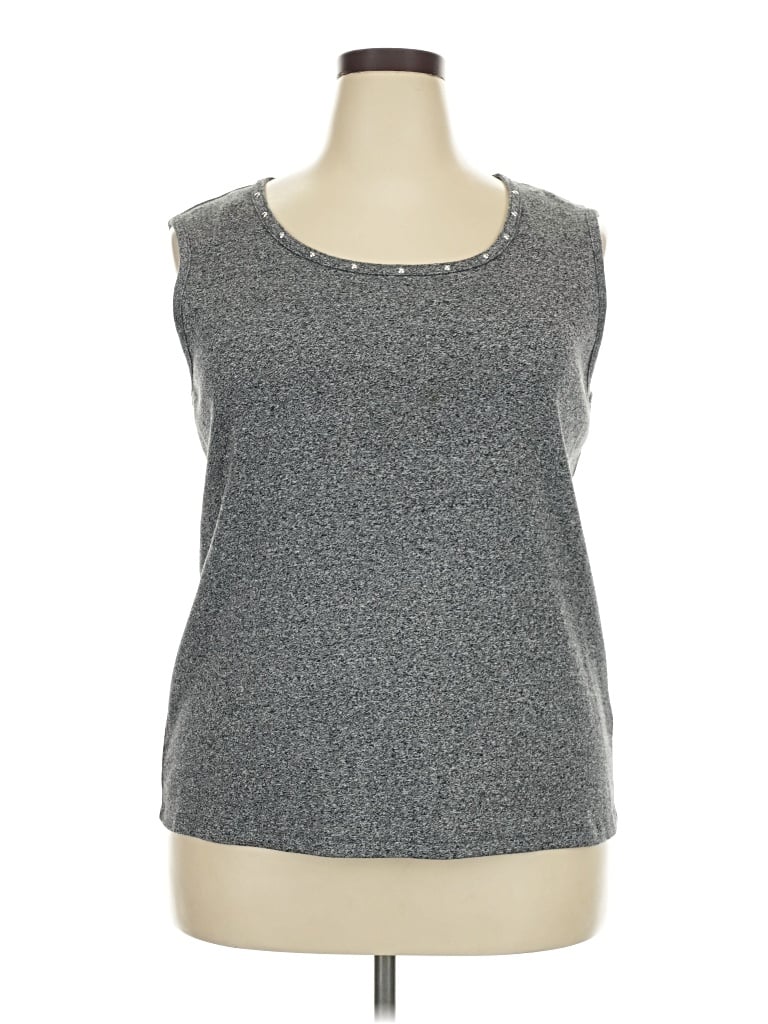 Pre-owned Rafaella Sleeveless T-shirt In Gray