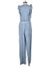 Hayden 100% Tencel Solid Blue Jumpsuit Size S - photo 2