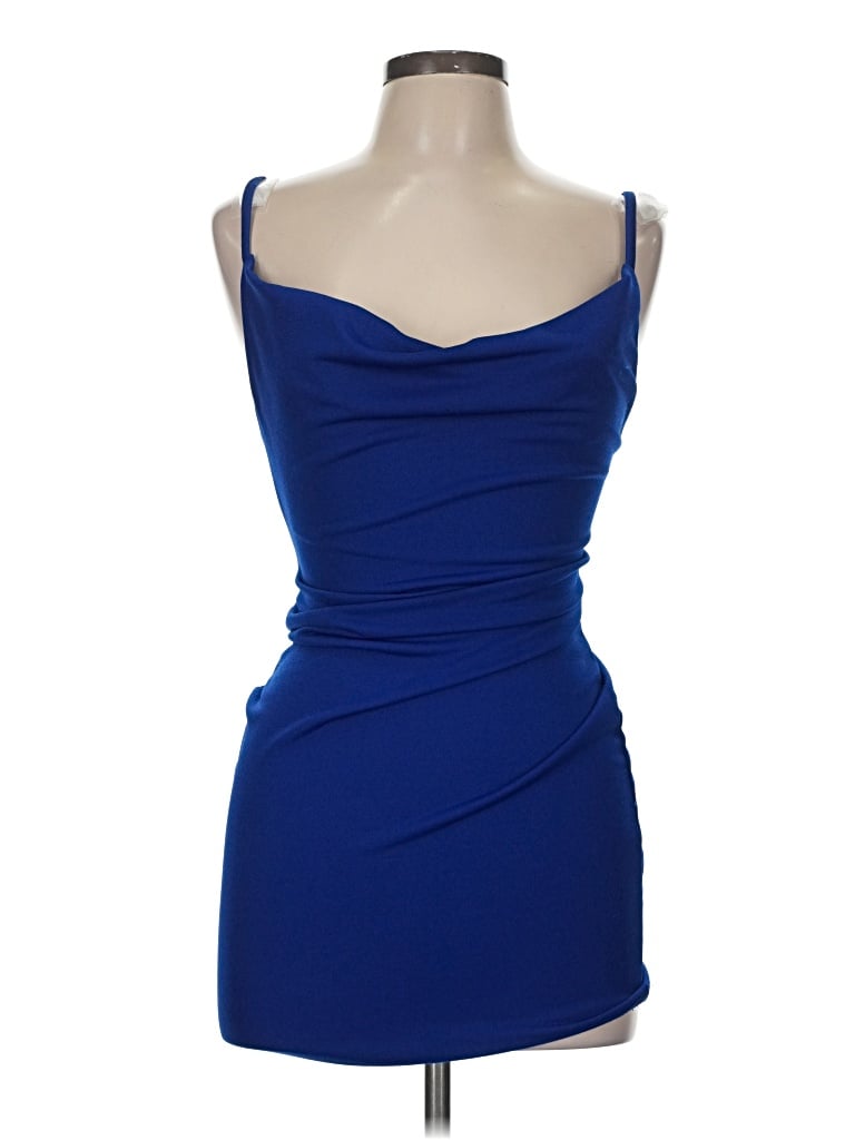 Pre-owned Prettylittlething Cocktail Dress In Blue