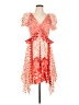 Self-Portrait 100% Polyester Hearts Red Cocktail Dress Size 6 - photo 1