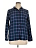 Gap Outlet Plaid Blue Long Sleeve Button-Down Shirt Size XL - photo 1