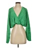 Good American 100% Polyester Green Long Sleeve Blouse Size XS (0) - photo 1