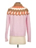 J.Crew Chevron-herringbone Pink Turtleneck Sweater Size S - photo 2