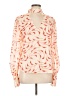 Self-Portrait 100% Polyester Orange Long Sleeve Blouse Size 6 - photo 1