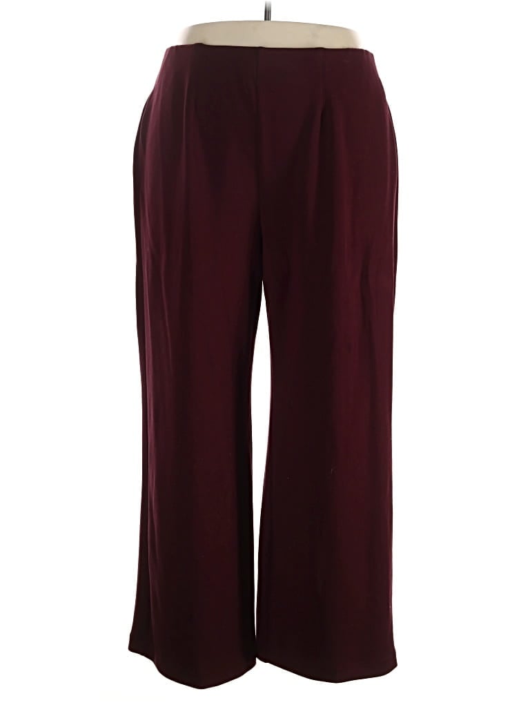Pre-owned Lane Bryant Casual Pants In Burgundy