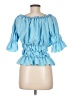 Unbranded Blue Short Sleeve Blouse Size M - photo 2
