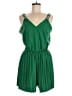 Shein 100% Polyester Solid Green Romper Size 6 - photo 1